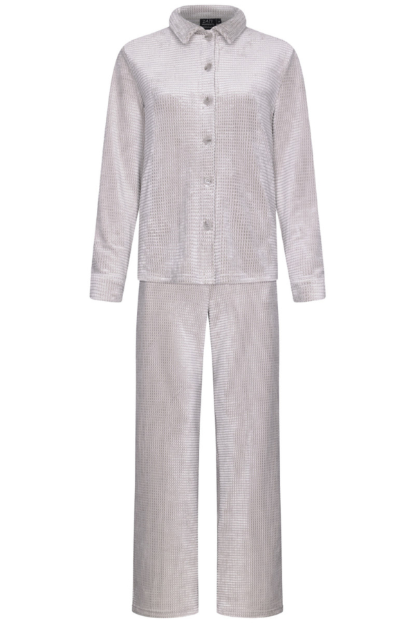 Grijs doorknoop huispak Pastunette