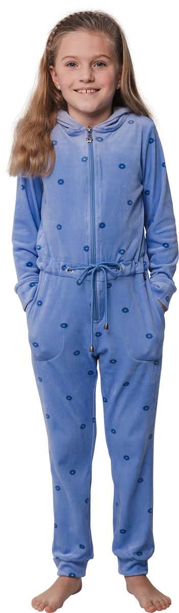 Duurzame velours meisjes onesie