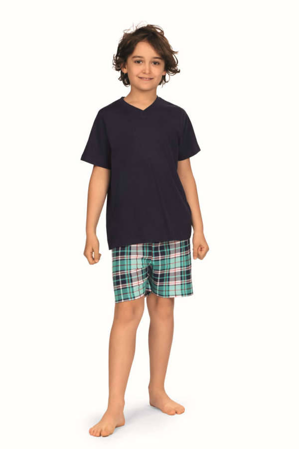 Jongens shortama donker blauw