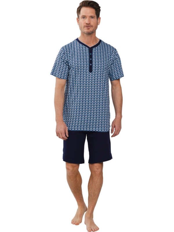 Grafische katoenen heren shortama