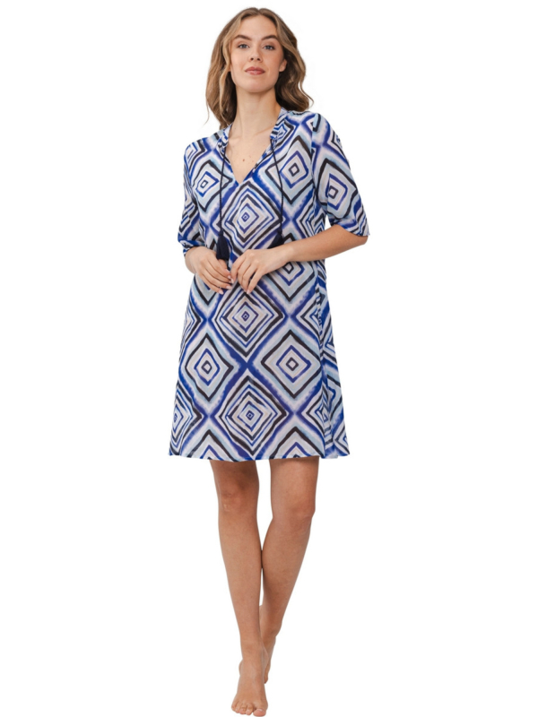 Katoenen strandjurkje grafische print