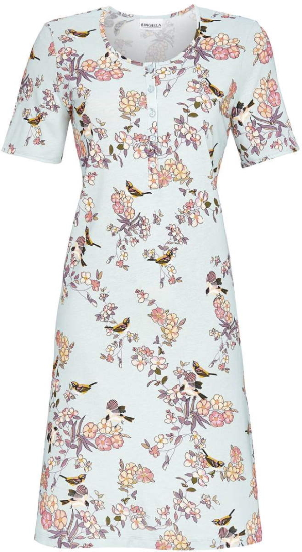 Poederblauw nachthemd Ringella bloesem