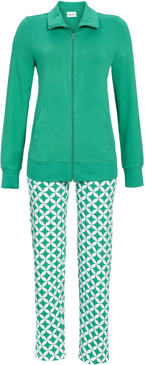 Smaragdgroen Ringella huispak katoen