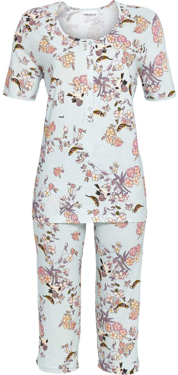 Poederblauwe pyjama Ringella bloesem