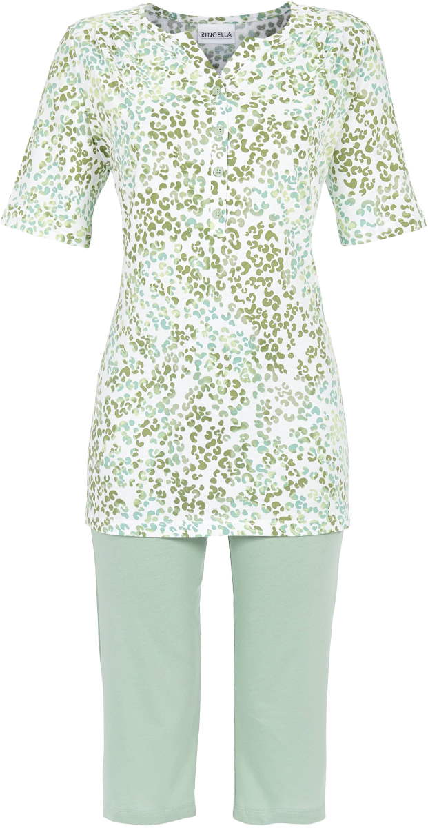 Groene panterprint pyjama van Ringella