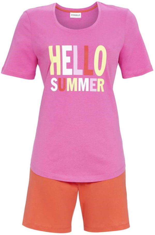 Roze shortama zomer katoen