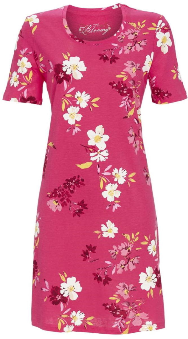 Gebloemd fuchsia nachthemd Ringella