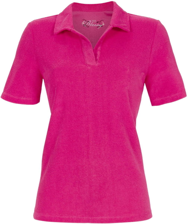 Badstoffen pyjamashirt fuchsia