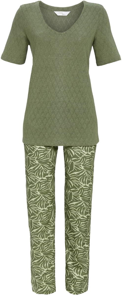 Tropisch groene pyjama katoen