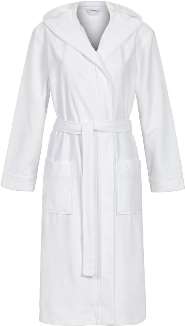 Witte uniseks badjas capuchon