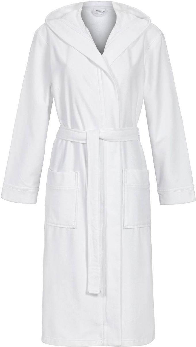 Witte uniseks badjas capuchon