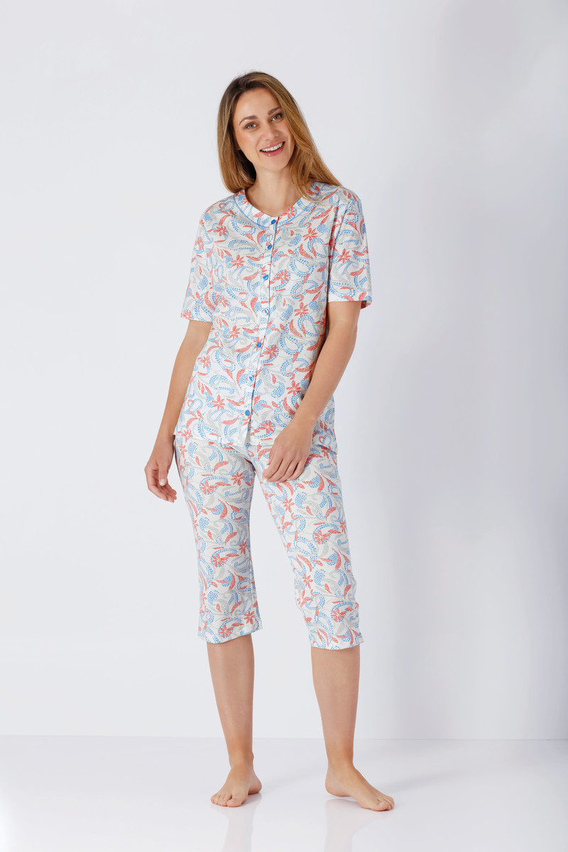 Hajo doorknoop dames pyjama Paisley