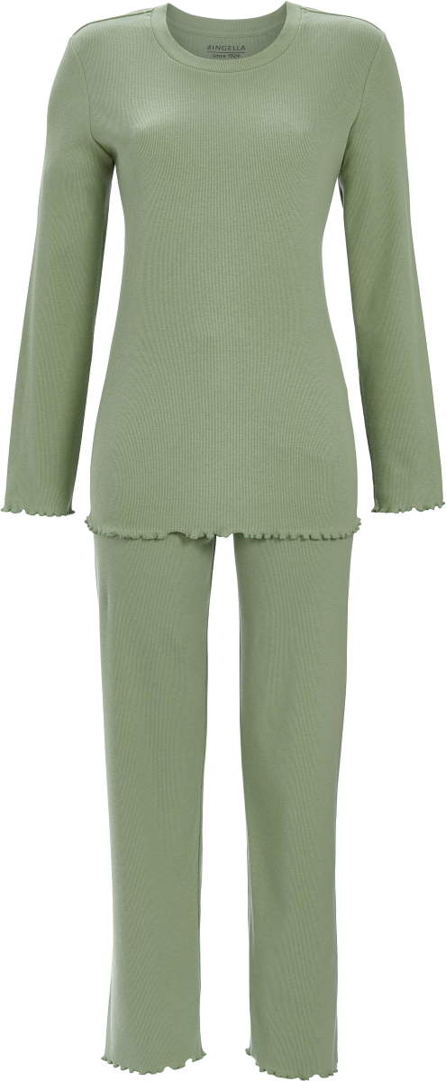 Groene pyjama Ringella rib