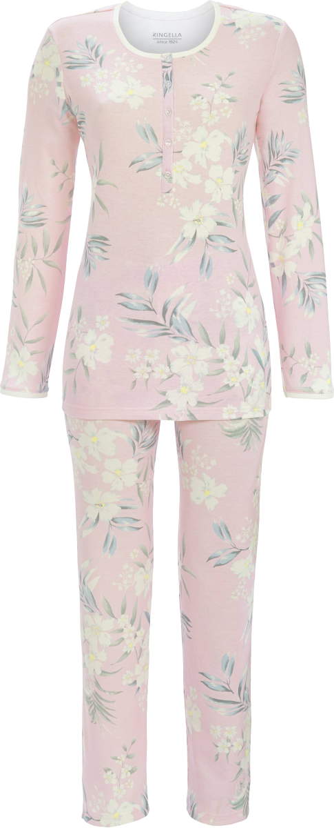 Warme roze pyjama bloemen