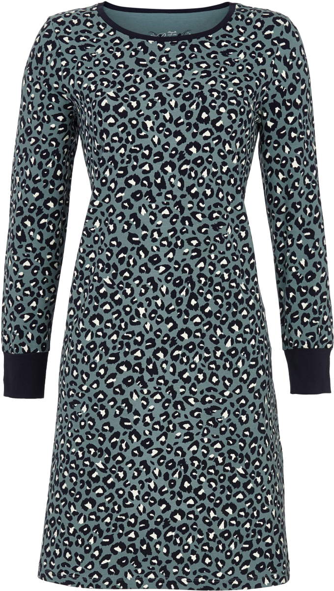 Blauw panterprint nachthemd Ringella
