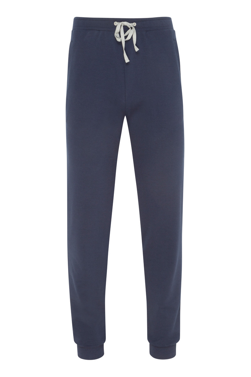 Heren joggingbroek met boorden blauw