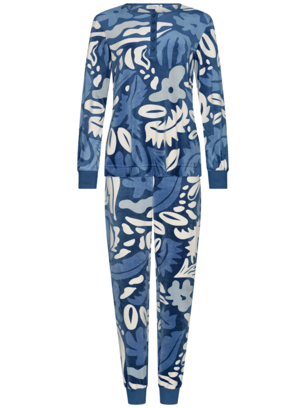 Duurzame velours pyjama flora