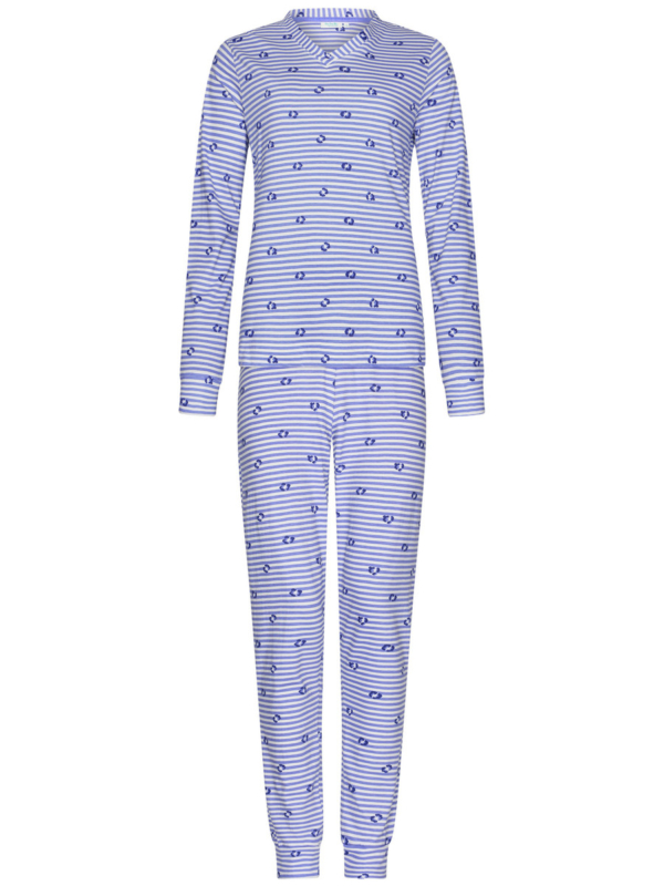 Duurzame katoenen pyjama blauw