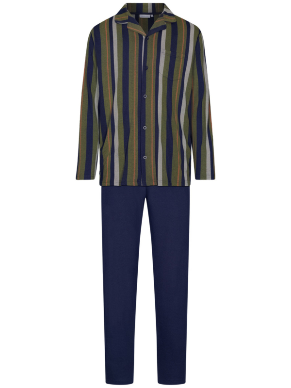 Duurzame heren doorknooppyjama strepen