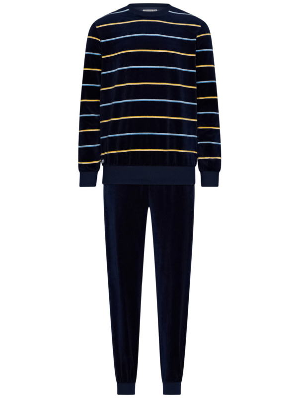 Velours heren pyjama strepen