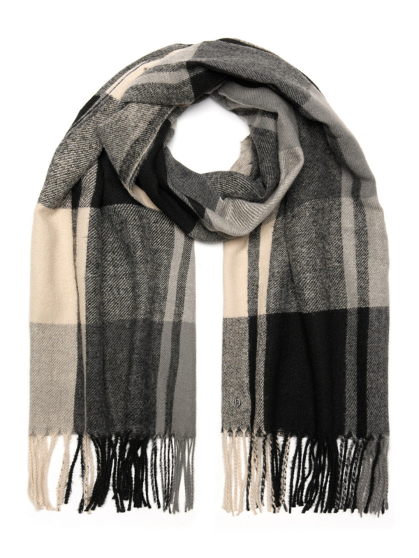 Grijs geblokte sjaal Pastunette