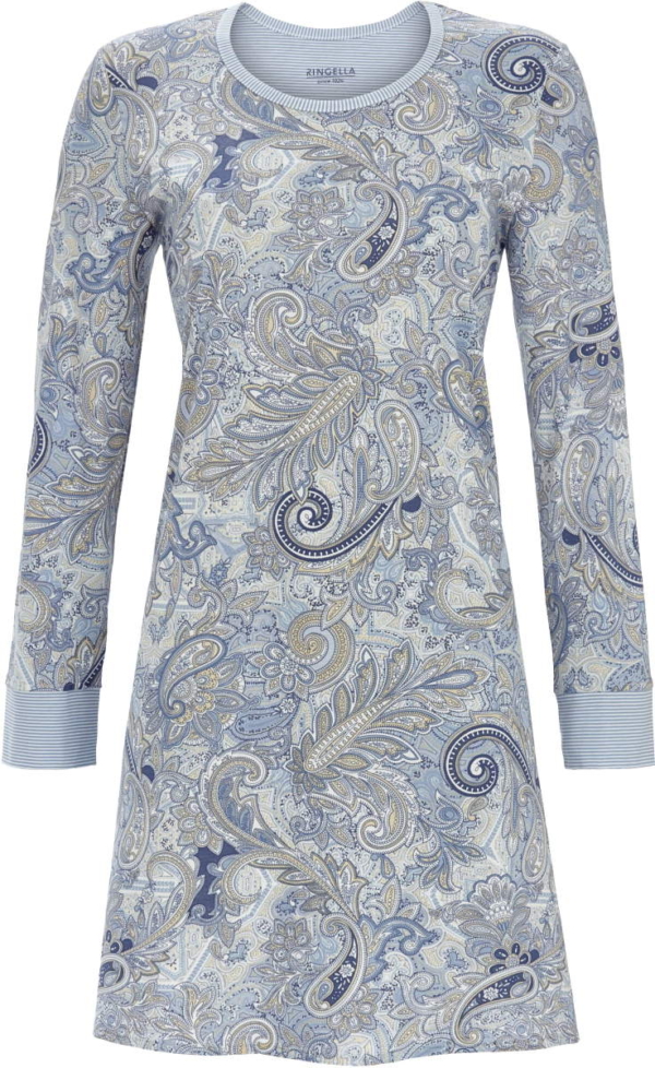 Ringella nachthemd paisley blauw
