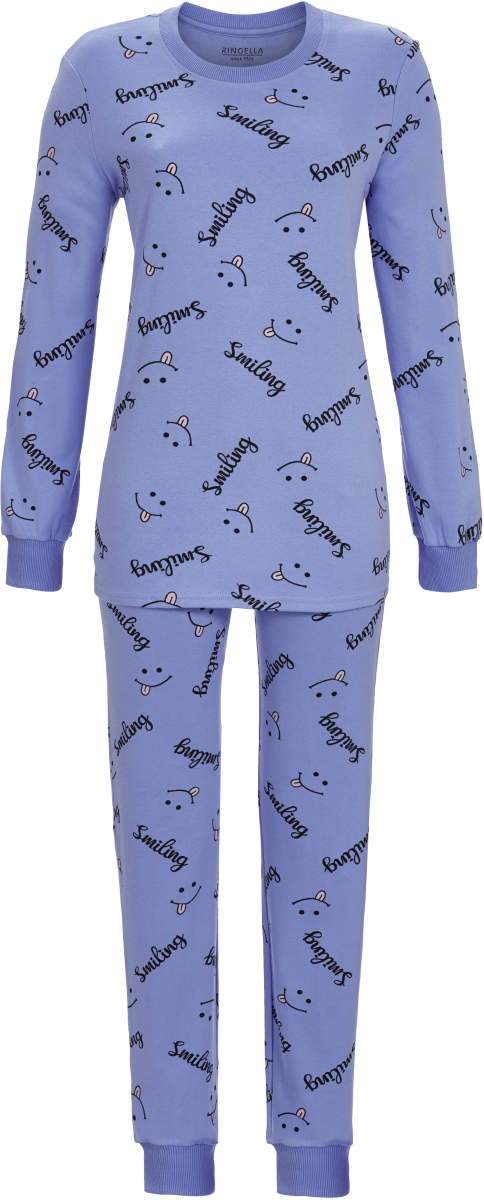 Warme katoenen smiley pyjama