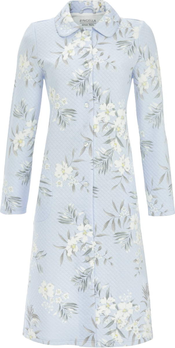 Blauwe Ringella badjas bloemen