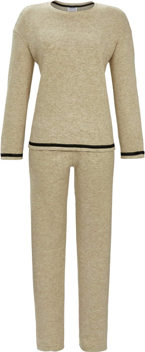 Gebreide beige pyjama Ringella