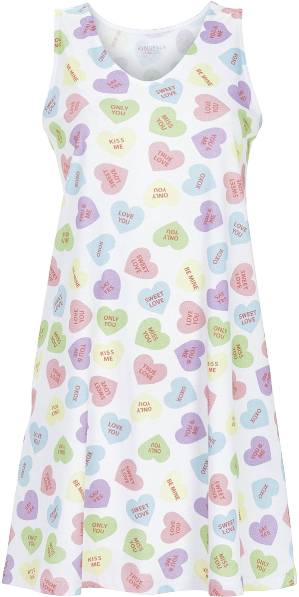 Katoenen nachthemd suikerhartjes Ringella