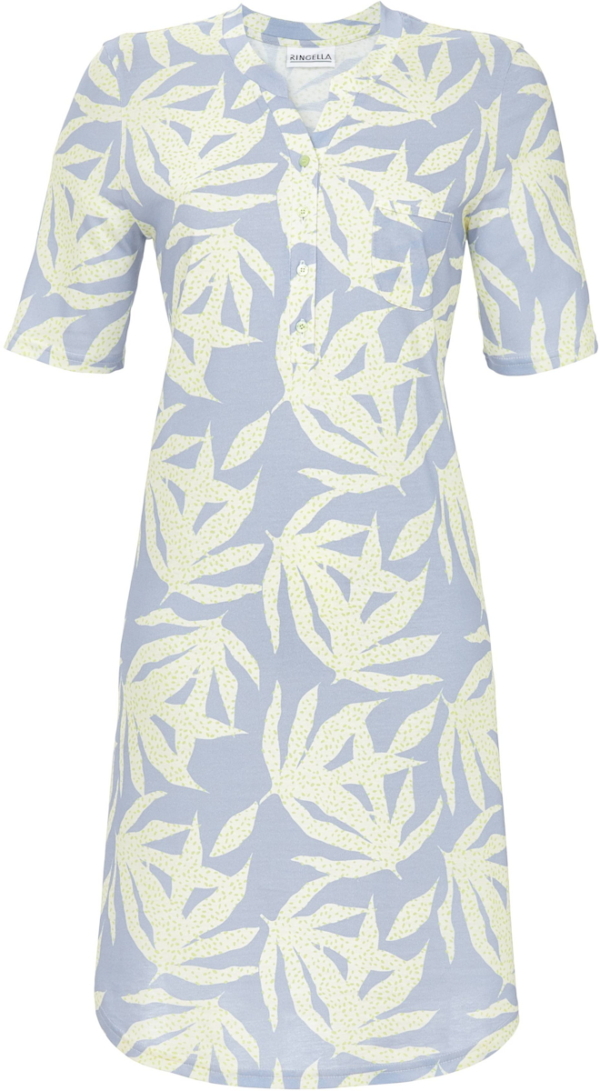 Blauw flora nachthemd Ringella