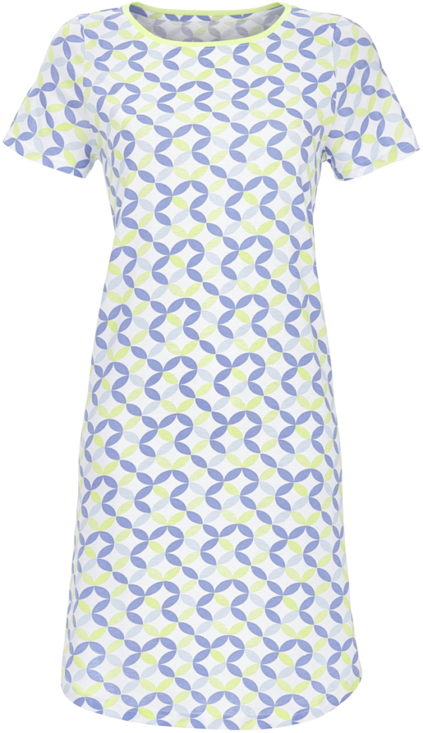 Grafisch nachthemd blauw Ringella