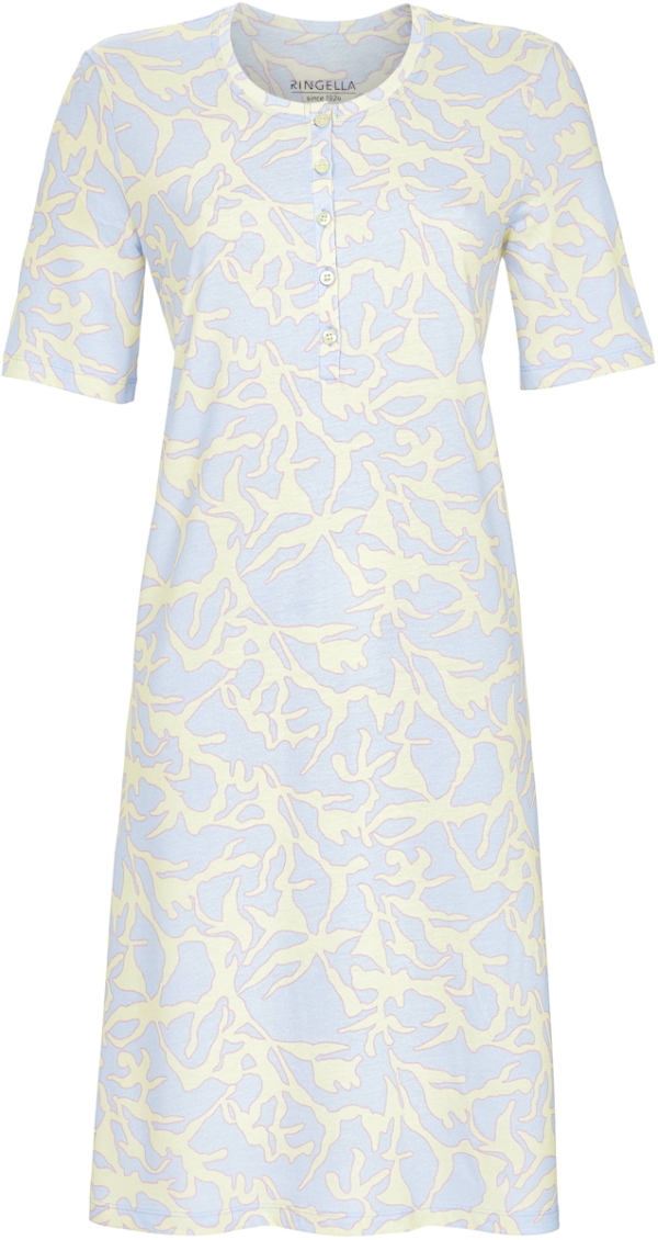 Ringella nachthemd blauw aderpatroon
