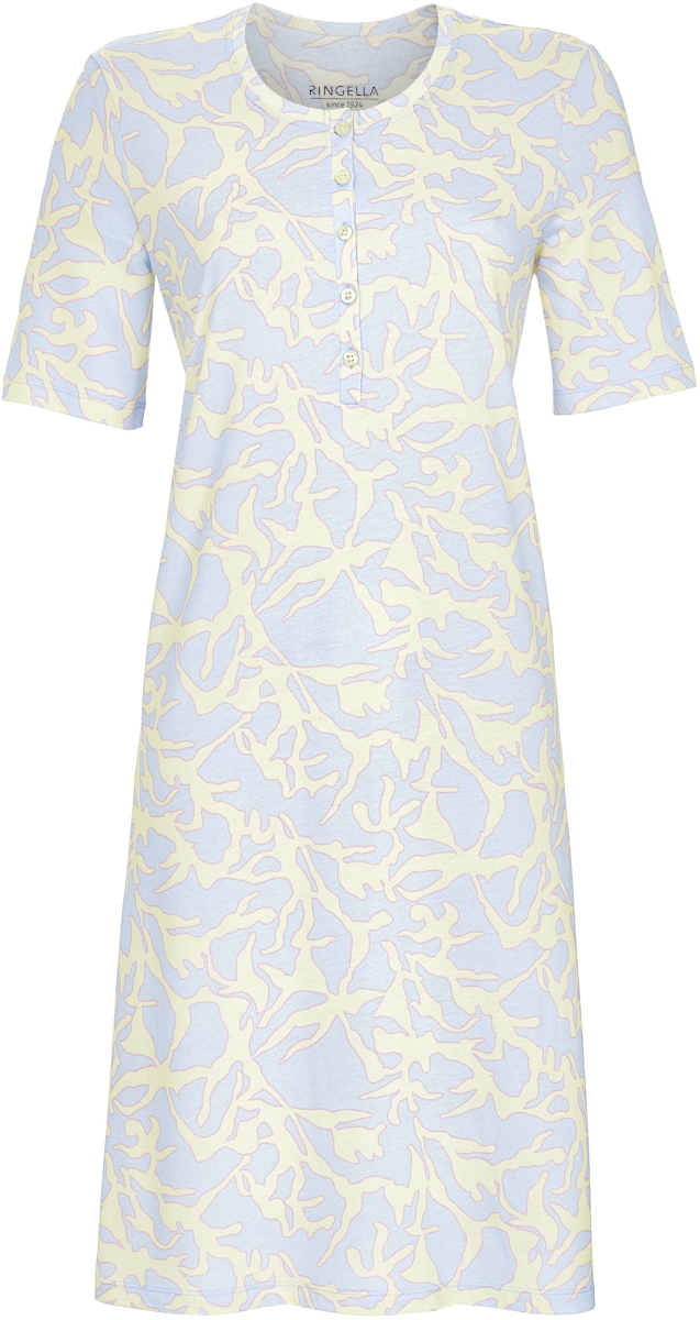 Ringella nachthemd blauw aderpatroon