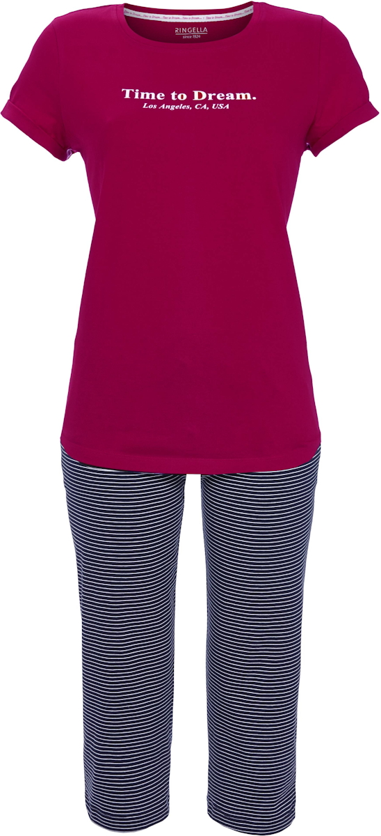 Katoenen Ringella pyjama rood