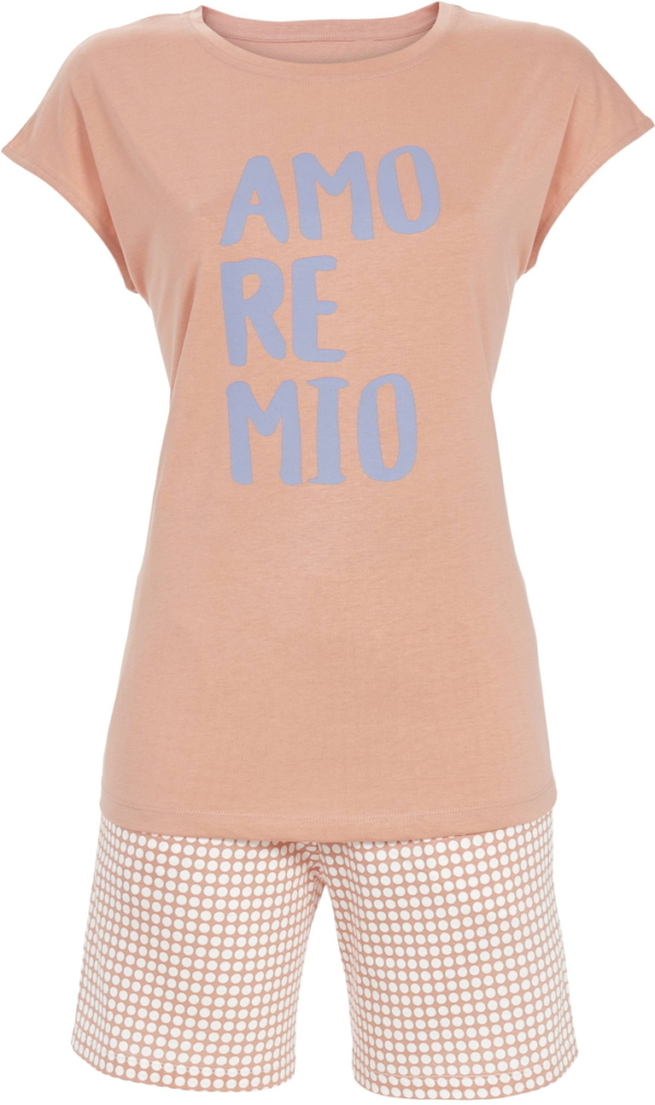 Roze shortama speelse stippen