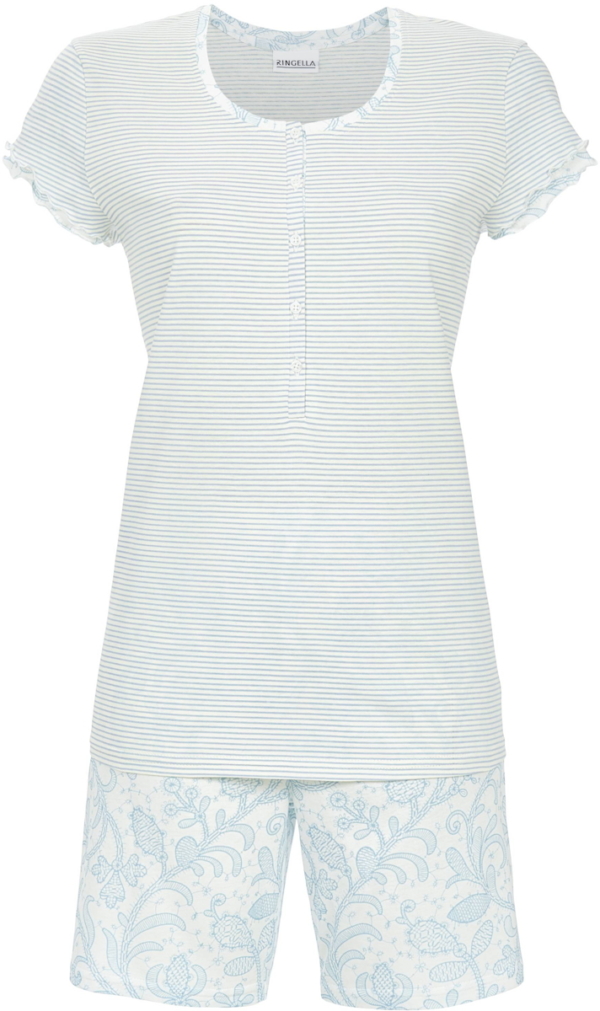 Blauw gestreepte shortama Ringella