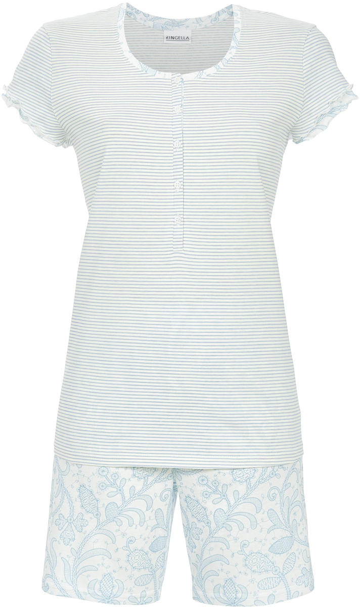 Blauw gestreepte shortama Ringella