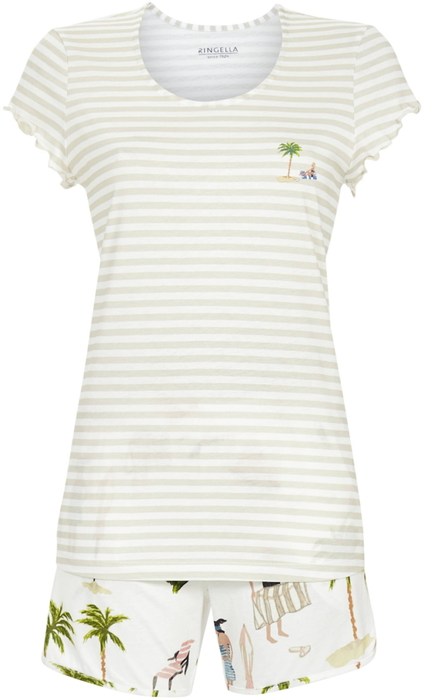 Zomerse gestreepte shortama Ringella