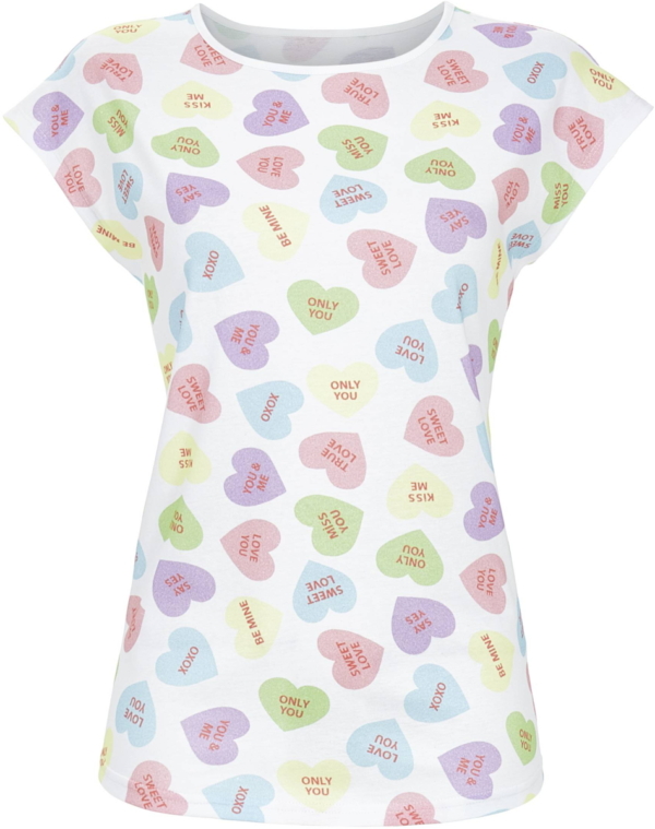 Katoenen pyjamashirt suikerhartjes Ringella