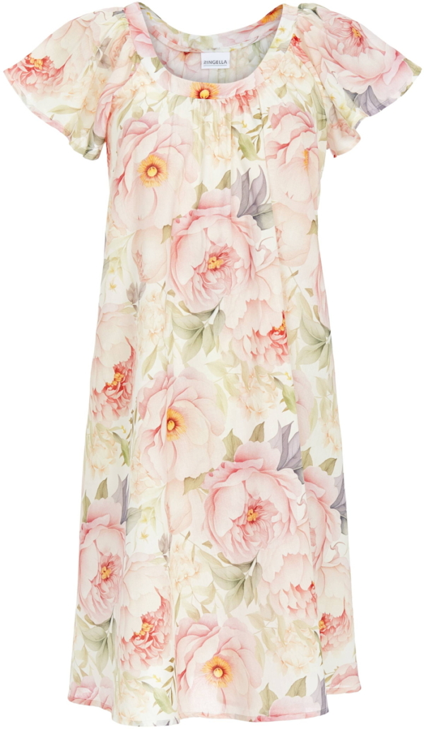 Ringella nachthemd roze rozen