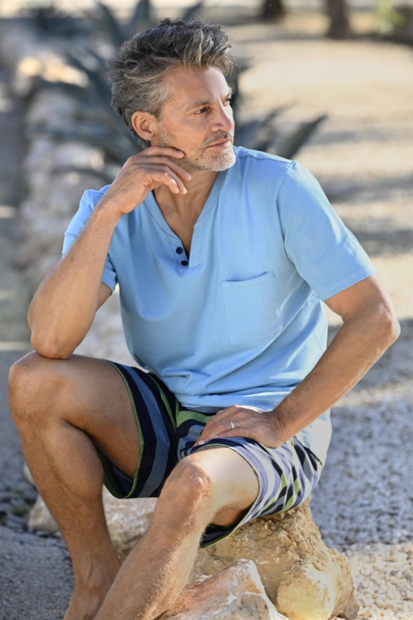 Katoenen heren shortama Allantic