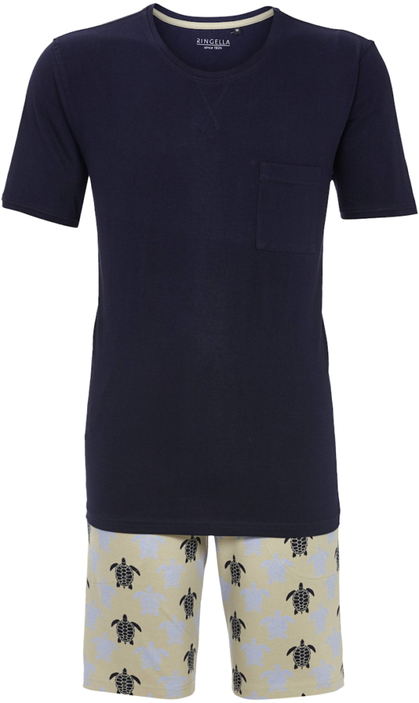 Katoenen heren schildpad shortama