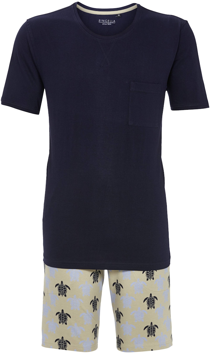 Katoenen heren schildpad shortama