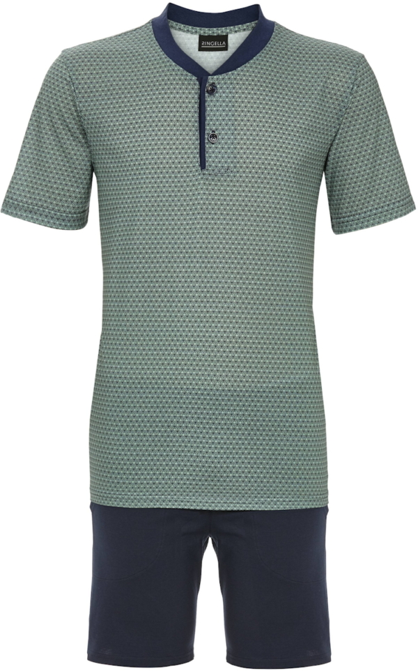 Katoenen heren shortama groen