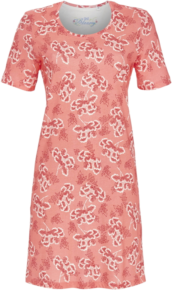 Rood gebloemd nachthemd Ringella