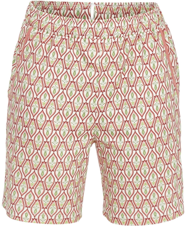 Grafisch patroon pyjamashort rood