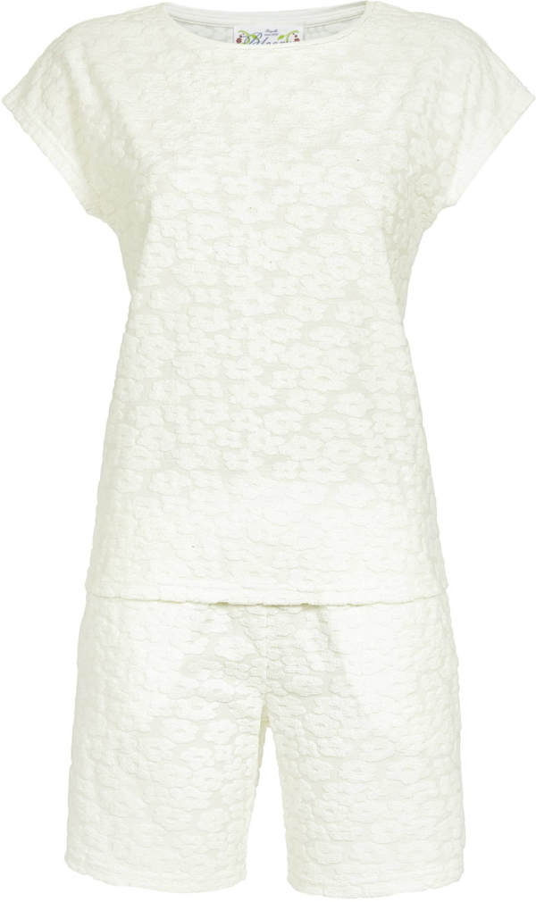 Zachte badstof shortama wit