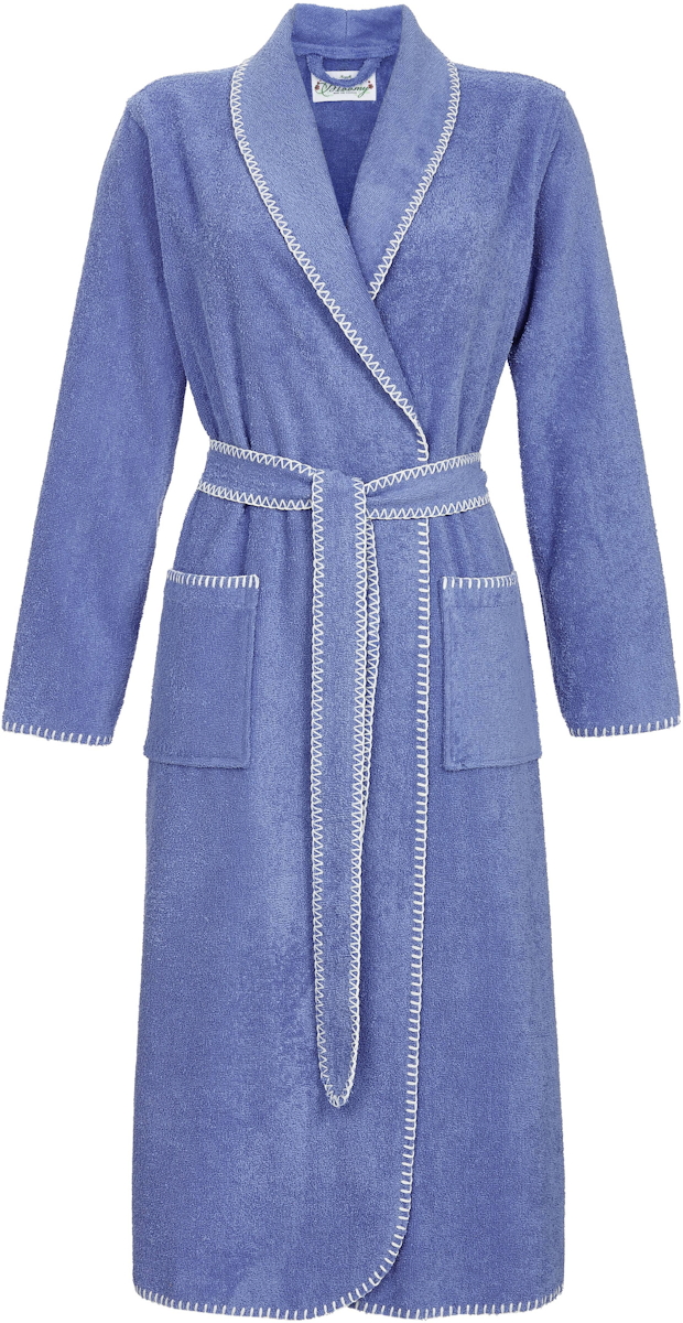 Blauwe badstoffen badjas Ringella