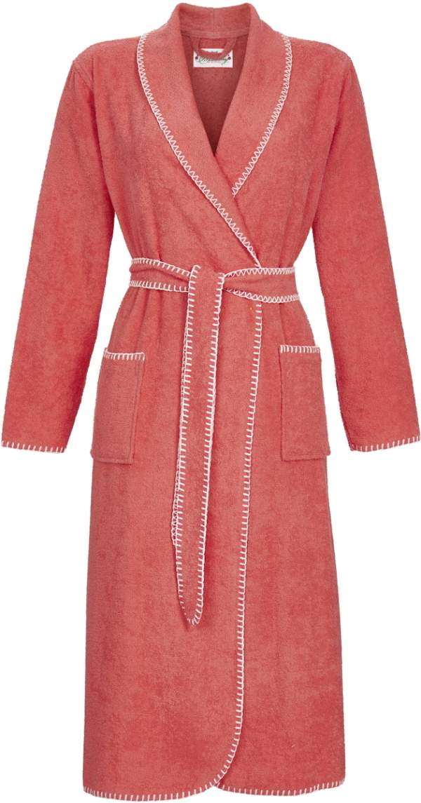 Rode badstoffen badjas Ringella